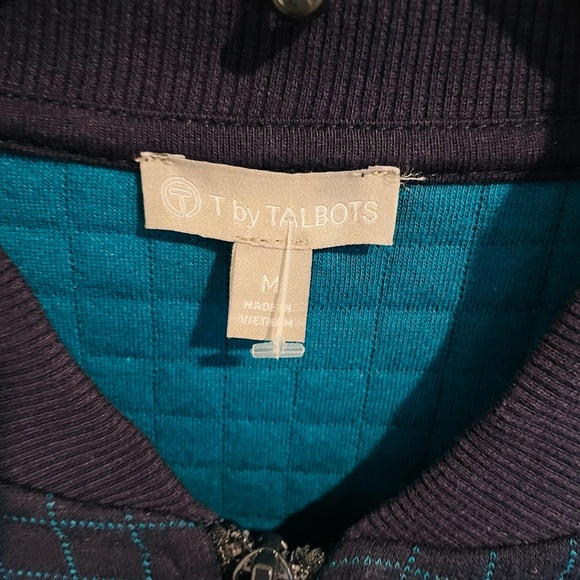 TALBOTS QUILTED RIB TRIM BOMBER JACKET size medium - Picture 4 of 10